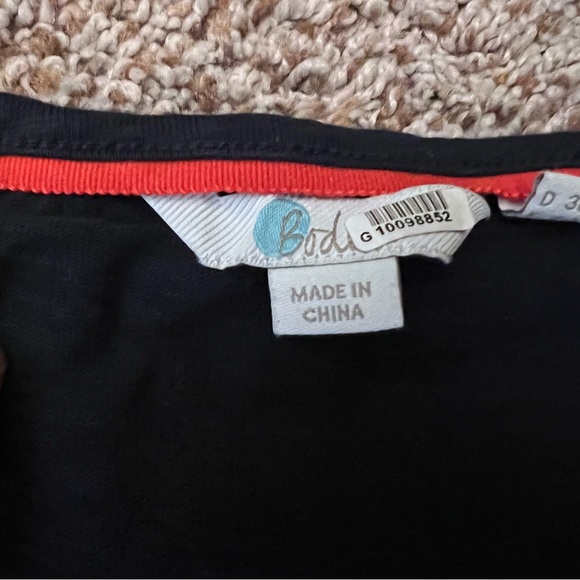 Boden Clemmie Jersey Navy Blue White Embroidered Dress - Picture 10 of 11